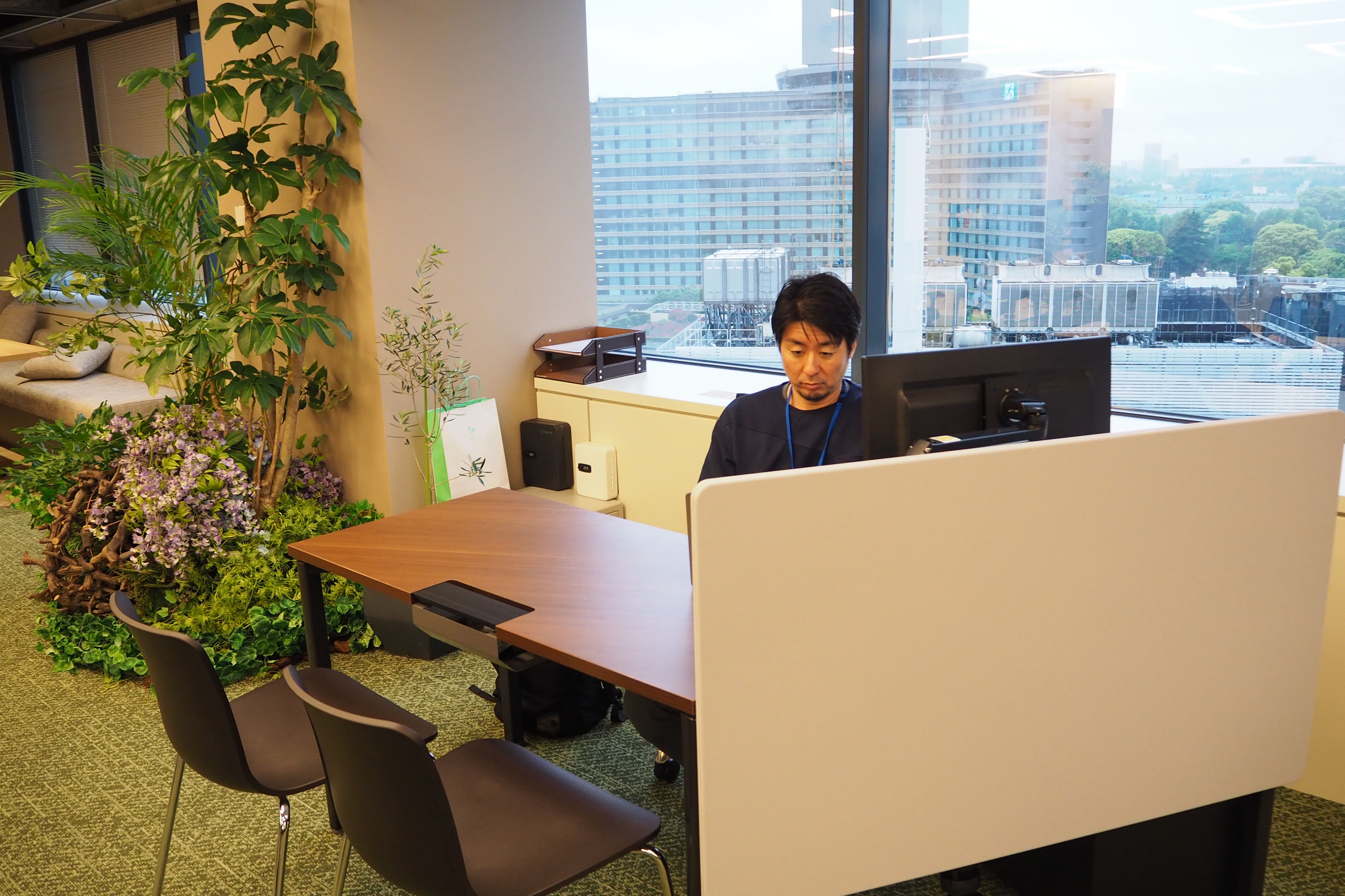 現オフィスで新たに設けた社長席